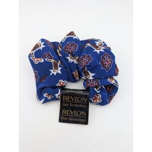 Revlon Cowboy Boots Scrunchie Vintage Blue Boot Western Stars Red Scrunchy New